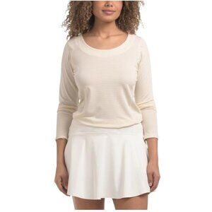 THE BUBBLE Upf Lexi Ruffle Back Long Sleeve Top